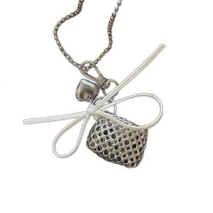Small Bag Pendant Necklace Modern Adjustable Necklace Alloy Texture Fashion and Trendy Suitable for Women