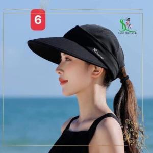 Mũ chống nắng nữ mũ đi biển rộng vành mũ rộng vành nữa đầu tháo rời 2 kiểu thời trang Hàn Quốc - Life Style 4U