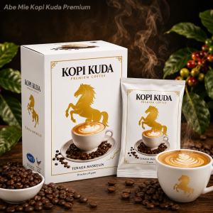MIE KOPI KUDA Premium Coffee Tenaga Maskulin 5 Sachets 22 Grams 1 box