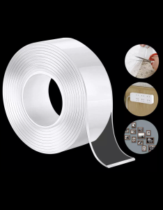 Double Sided Transparent Sticky Tape Traceless Washable Adhesive Double Sided Reusable Clear Sticky Power Tape