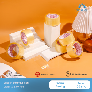CRYSLENE Lakban Bening 2 Inch (72Yard & 90Yard)