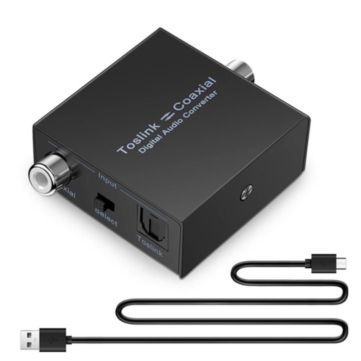 Digital Audio Converter Bi-Directional RCA Digital Coaxial to Optical  Toslink Converter Optical SPDIF Toslink to Coaxial