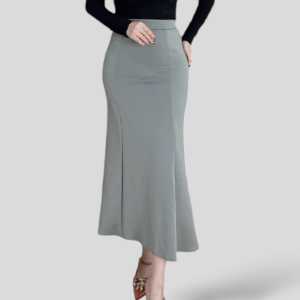 Rok Duyung Panjang Polos Scuba Premium-Mermaid Skirt Long Flare