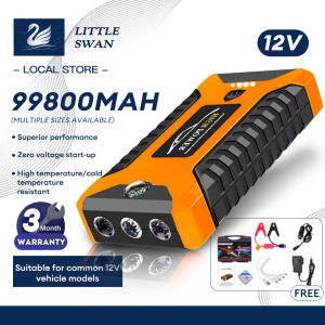 99800mAh 12V Car Jump Starter Portable Battery Booster with Air Pump USB Power Bank and LED Flashlight Rechargeable Emergency Jumper Starter for Car Vehicle Roadside Outdoor Use