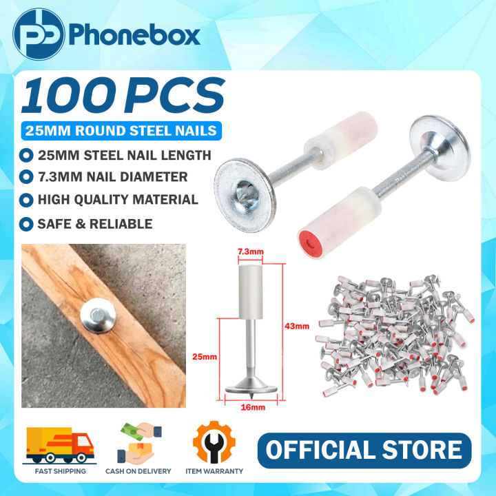 Round Tacker Nail Gun Tufting Rivet Tool Set for Concrete Wall , Fastening Pipe ...