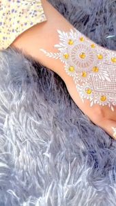 HENNA INSTAN TEMPEL free lem kulit free gliter free manik manik 1 pcs untuk sepasang tangan Henna putih Henna wedding