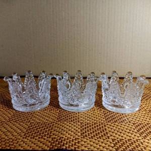 เชิงเทียน เชิงเทียนมงกุฏแก้ว เชิงเทียนทรงเตี้ย ถ้วยรองเทียน เชิงเทียนสวยๆสำหรับเทียนทีไลท์ เทียนหอม