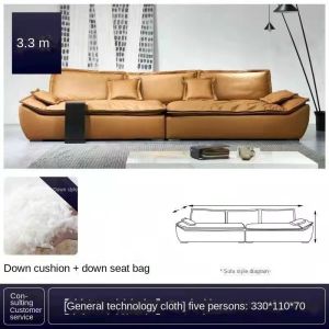 Sofa wash-free technology cloth sofa living room bedroom big sitting deep fabric sailing sofa