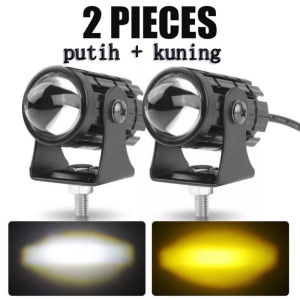 COD Headlamp Lampu Sorot Sepeda Motor Led Lampu Tembak Laser Led Mini 2 Warna - Lampu Tembak Sorot Foglamp Mini D2 Laser Super Terang