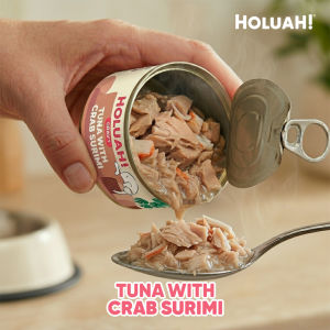 Holuah! Gravy Cat Can w 10 Human-Grade Tuna Recipes in Tender Chunks + Taurine | Grain-Free 80g