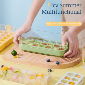 Small Ice Maker Frozen Press Storage Ice Box Molds Food Grade Water Filled Compartment