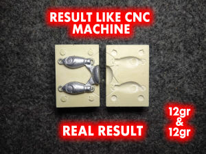Molding Cetakan Jig Head Lure Kawat 12gr Kedua Sisi DIY Handmade