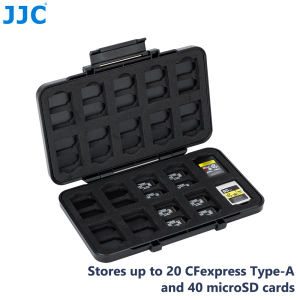 JJC Memory Card Case For Storage 20pcs SD&40pcs MicroSD Cards / 12pcs CFexpress Type-B/XQD Card &24pcs MicroSD Cards / 20pcs CFexpress Type-A &40pcs MicroSD Cards