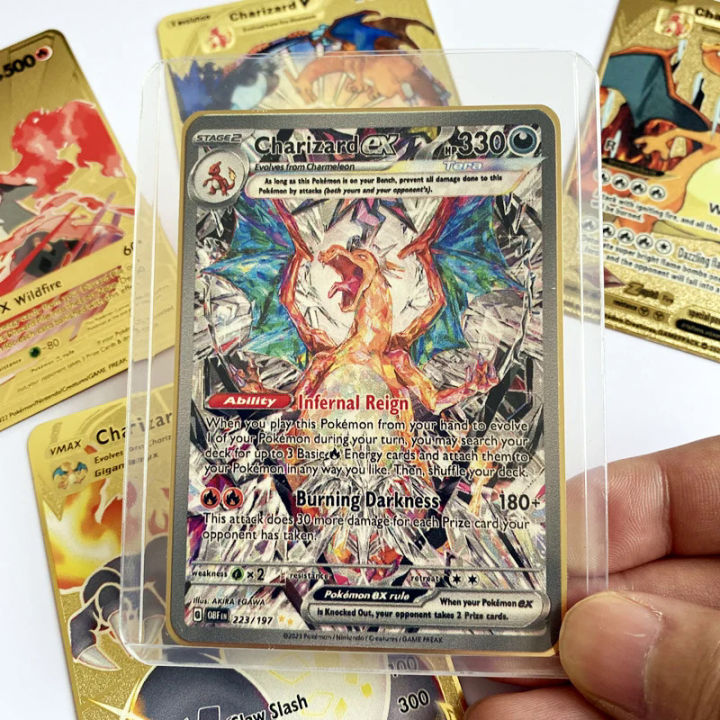 2024 baru Pokemon kad logam Charizard ex Giratina Arceus V Vstar Kyogre