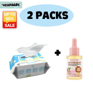 Hegerbaby TenderTouch Aqua Wipes + Hair Scalp Oil - Alcohol-Free & Boosts Hair Growth