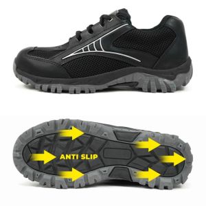 HIPZO Sepatu Safety Boots M73 Ujung besi Untuk Pria Kerja Proyek Tambang Pabrik Safety Shoes for man