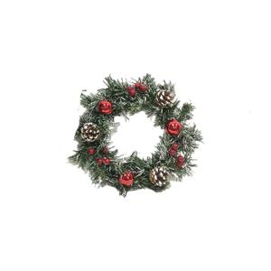 หรีดคริสต์มาสพร้อมด้านหน้าประตูพวงหรีด Pinecone มาลัยสีเขียวสำหรับหน้าต่างทางเข้าประตูของตกแต่งงานปาร์ตี้ตามฤดูกาล