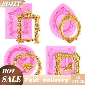 SDJZT 4 cái Silicone Khung Khuôn mẫu cho sô cô la Mini không khí khô đất sét khuôn mẫu Polymer đất sét khuôn mẫu khung ảnh khuôn mẫu