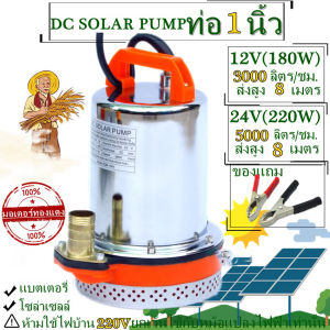 ปั้มน้ำdc12v 300W ปั๊มน้ำไดโว่ฐานเหล็ก ท่อออก 1 นิ้ว 2นิ้ว 12V 24V 48Vวไดโว่ ปั๊มแช่ ปั๊มจุ่ม ปั๊มน้ำ โซล่าเซลล์
