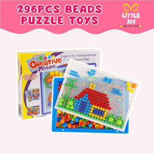 [SG Seller]  296PCS Beads Puzzle Toys Bead Board Game Birthday Gifts Children Day Gift