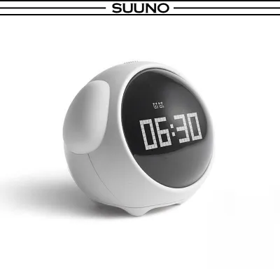 SUUNO Emoji Alarm Clock Cute Expression LED Voice Control Night Light Multifunctional Alarm Clock Child Bedside Home Multi Function Workstation Tabletop Office Computer Desktop Table LED Strip Ambient Lampu Rak