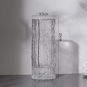 Simple Transparent Glass Tree Pattern Vase Rose Lily Flower Hydroponic Container Living Room Dining Table Decoration Crafts
