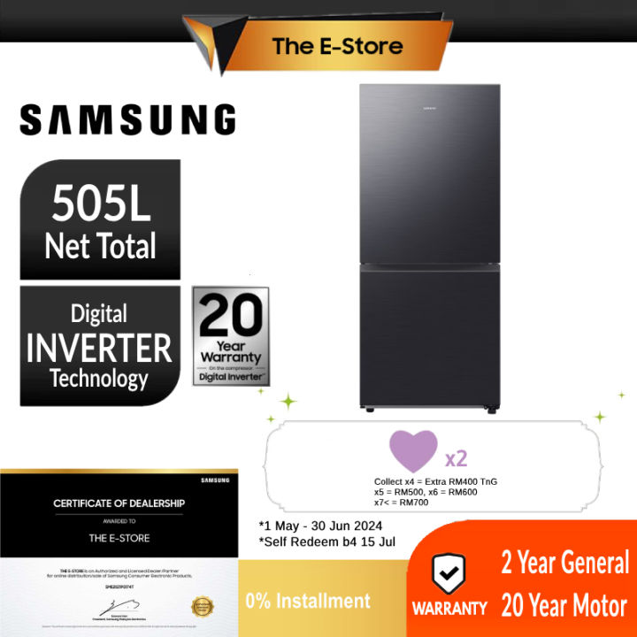 Samsung 458L Digital Inverter Bottom Mount Freezer Smart Refrigerator
