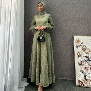 New Gamis Nadin Terbaru Baju Muslimah Dres Untuk Pesta Lamaran Tunangan 2024