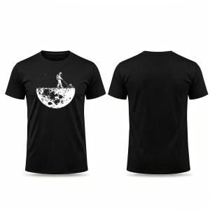 [Local Stock] VCC [Local Stock] VCC Funny Lunar Cleaner Printed T-shirt Harajuku Simple Versatile Crew Neck Tops Mens And Womens Fashion Casual Streetwear Tee