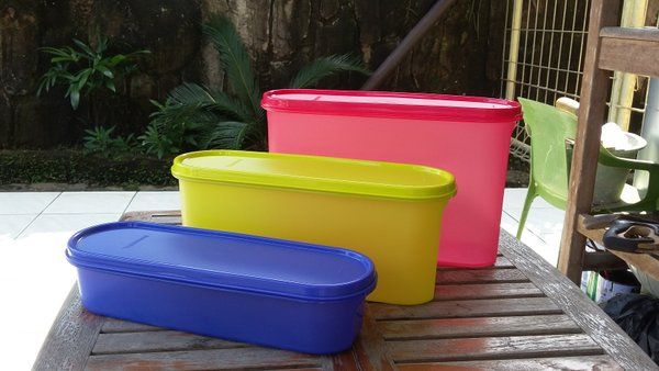 Tupperware Super Oval Set (3) Wadah Makanan Tahan Lama Tupperware