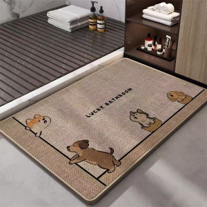 Floor mat woven floor mat rubber bottom anti-slip absorbent quick-drying wear-resistant toilet door mat