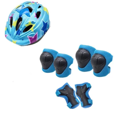 SKISOPGO Kid Protective Gear Set Helmet Knee Elbow Pad Scooter Cycling Bicycle Bike Boy Girl Safety Guard Set