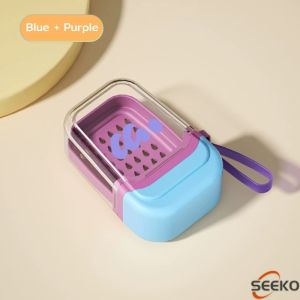 SK Soap Box For Travel Outdoor Portable Soap Box Dish Organizer Colorful Dopamine Style 1Pc