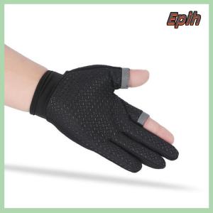 [Epih] Summer Men Fishing Gloves Women Two Finger Cut Male Touchscreen Angling Anti-Slip Sun-Proof Breathable Cycling Fitness Gloves