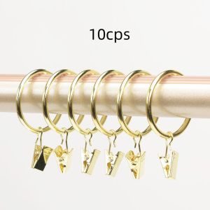 “Instalasi Mudah”10 buah 38mm Ring Pipa Gorden Curtain Rail Ring Cincin Rel Gorden Dengan Klip Dan Pengait