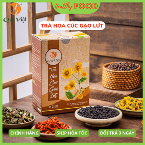 Trà hoa cúc gạo lứt Quê Việt - Hỗ trợ giảm cân an toàn thanh nhiệt ngủ ngon điều hoà huyết áp 600gr