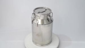 Milk Can Food Grade Stainless Steel Milk Transport Can Milk Bucket Wine Pail Bucket Milk Can Tote Jug with Sealed Lid for Milk Wine Liquid Storage Container (10.5 Gallon / 40 Liters)