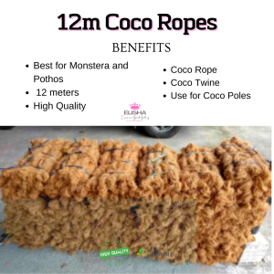 Coco Ropes 12-14 Meters per Hanks Gardeners Choice for DIY Coco Pole Best for Indoor and Outdoor Home and Gardening Farming All Organic and Chemical Free Materials safe for Pets and Kids Light and Handy Material Best Quality and Lowest Price l ELISHA