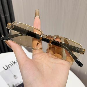 NOBLELUX Frameless Design Smart Zoom Reading Glasses Lightweight PC Presbyopia Glasses Eyestrain Relief Adjustable Focus Glasses Reading