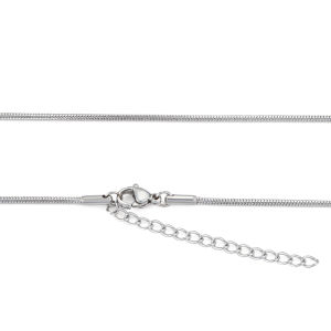 สร้อยคองูเหล็กสแตนเลสกลมสีดำเครื่องประดับสำหรับทั้งหญิงและชายโซ่ธรรมดา