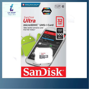 SanDisk Ultra Micro SD Card Class10 16GB / 32GB / 64GB / 128GB (SDSQUNS) เมมโมรี่ การ์ด ใส่ โทรศัพท์ มือถือ สมาร์ทโฟน กล้องติดรถ กล้องหน้ารถ กล้องรถ กล้องIP กล้องวงจรปิด