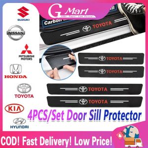 Car Logo Emblem Threshold Sticker: Waterproof & Scratch Resistant Side Step Protector Strip
