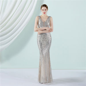 Evening dress womens new banquet Sequin fishtail prom party dress long gown formal birthday dress wedding dress