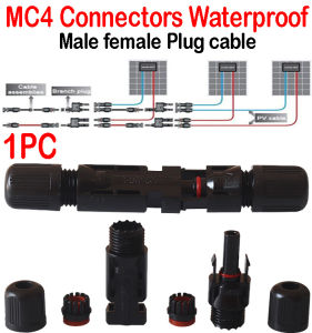 1Set/5set MC4 Connectors Waterproof Male female Plug cable Terminals Cable Connectors 1x Male 1x Female IP67 30A waterproof