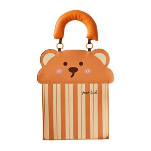 RBJ4 PU Hanging Tissue Bag Cartoon Waterproof Wall Hanging Napkin Dispenser Convenient Reusable Tissue Storage Holder Bathroom