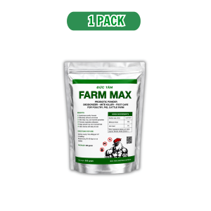 FARM MAX Probiotic Powder 500g for Poultry Pigs & Cattle | Coop Deodorizer | Mite & Lice Killer | Anti Ammonia Bedding Powder