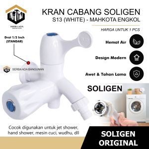 Kran cabang PVC SOLIGEN ORIGINAL 100% / Standart ISO / Kuat awet kualitas top / double 2 lubang