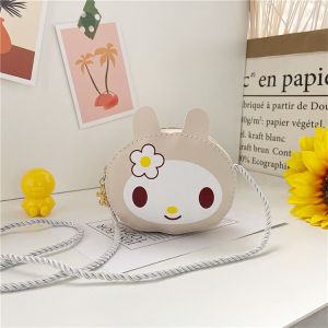 Cartoon Girls Small Crossbody Bag Round Bag Cute PU Kids Shoulder Bag Children Bag