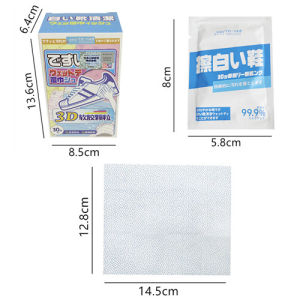 3D plastic dot free-washing shoe cleaning wipes for white shoes