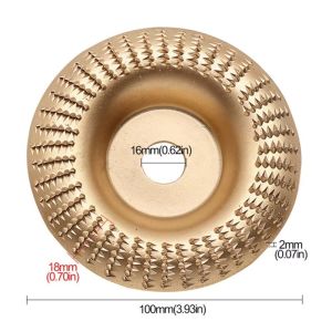 【COD】4 Inch Mata Gerinda Kayu Mata Gerinda Serut Kayu Wood Shaping Mata Gerinda Berkualitas Tungsten Gerinda Listrik 100mm